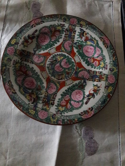 Pratos China Rosa Macau século XIX