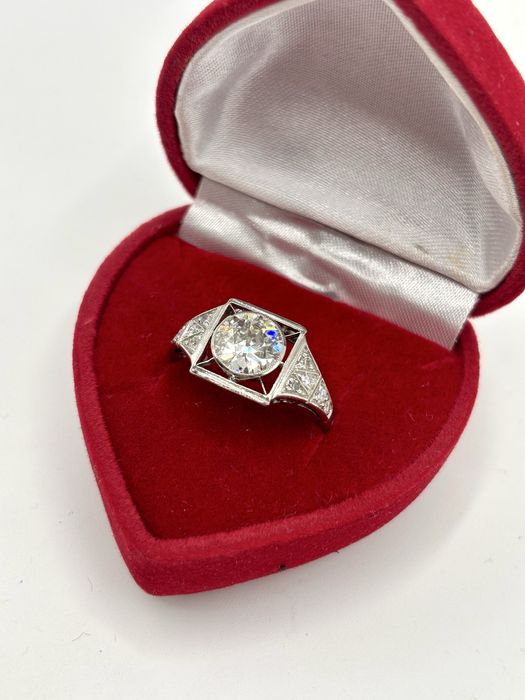 Pierścionek Art Deco Brylant 1,63ct lata 30. XX w.