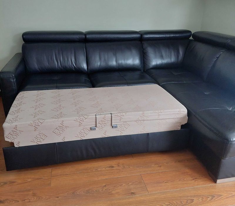 Narożnik rozkładany skóra naturalna