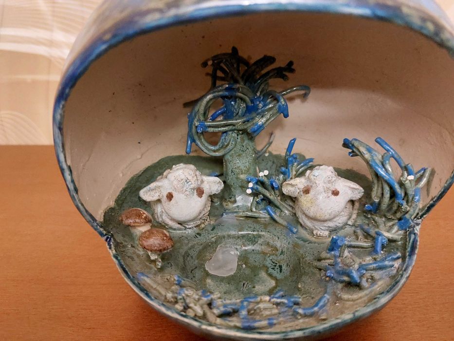 Ceramiczny świecznik owieczki