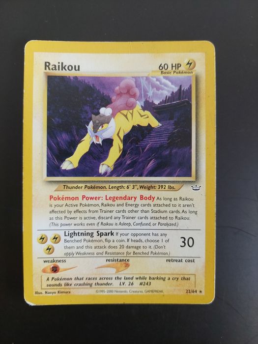 Carta Pokemon Raikou