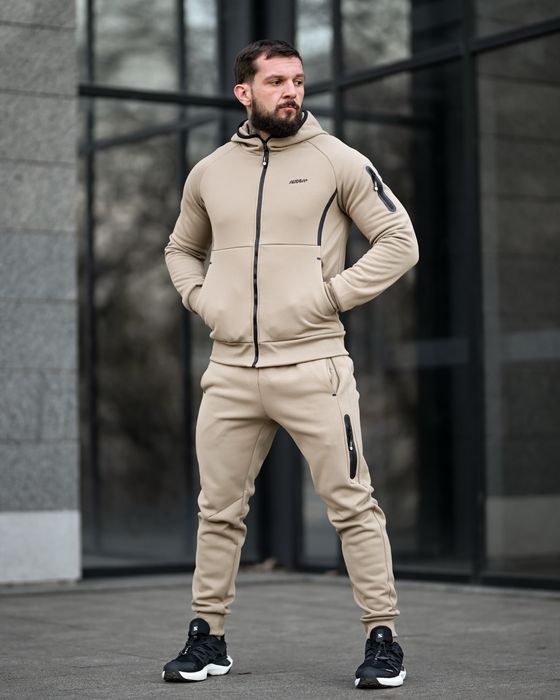 спортивний костюм кофта штани беж/чоловічий зимовий спортивний одяг