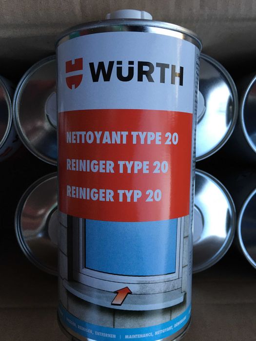 12x WURTH zmywacz do czyszczenia profilów okien PCV 1000ml