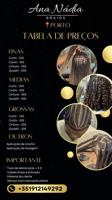 Promoção de tranças africanas