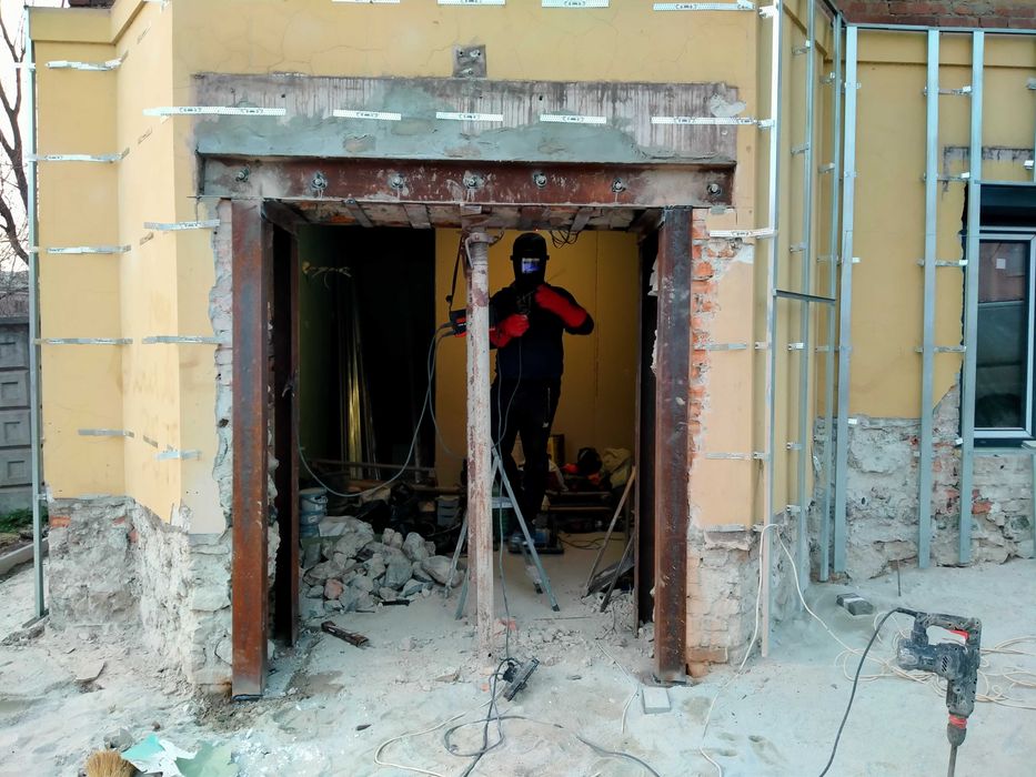 Алмазная резка бетона БЕЗ ПЫЛИ, усиление проемов, демонтажные работы.