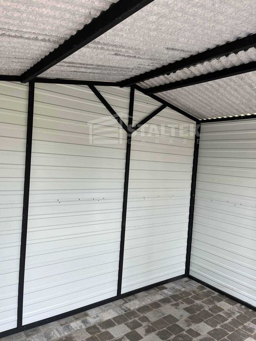 Schowek - Domek Ogrodowy 4x2,5 Wiata Okno Drzwi Dwuspadowy rynny ST161