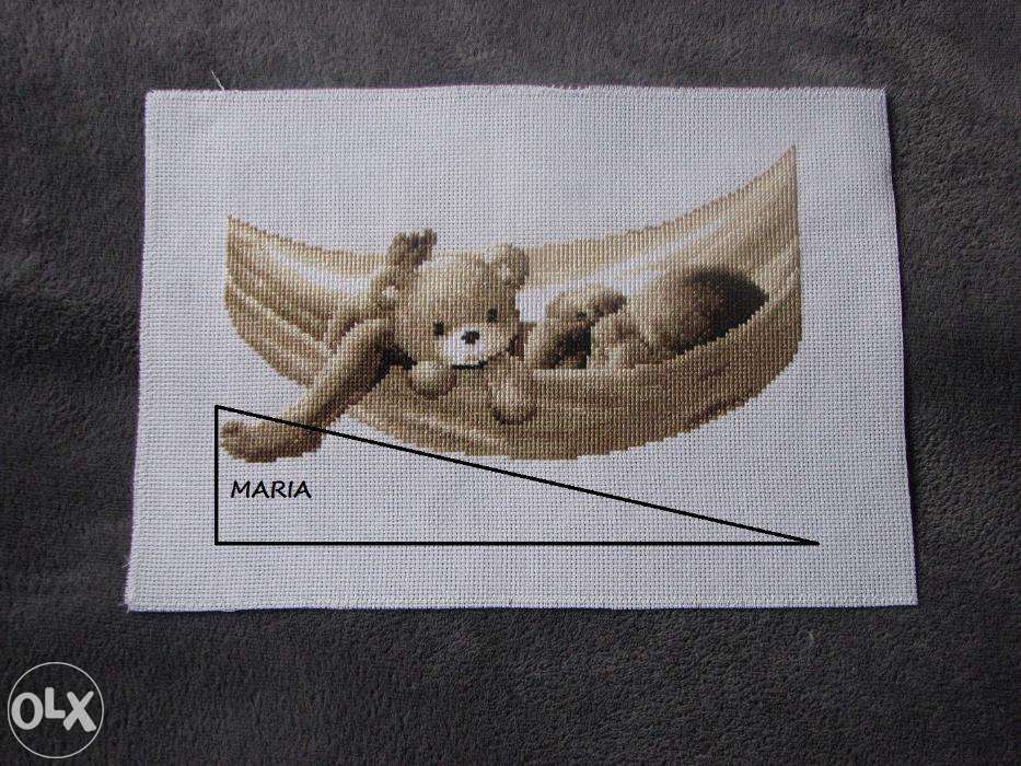 metryczka chrzest pamiątka prezent haft krzyzykowy