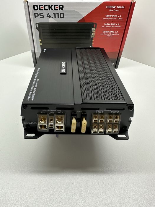 Автомобільний 4-х канальний підсилювач DECKER PS 4.110 Новий