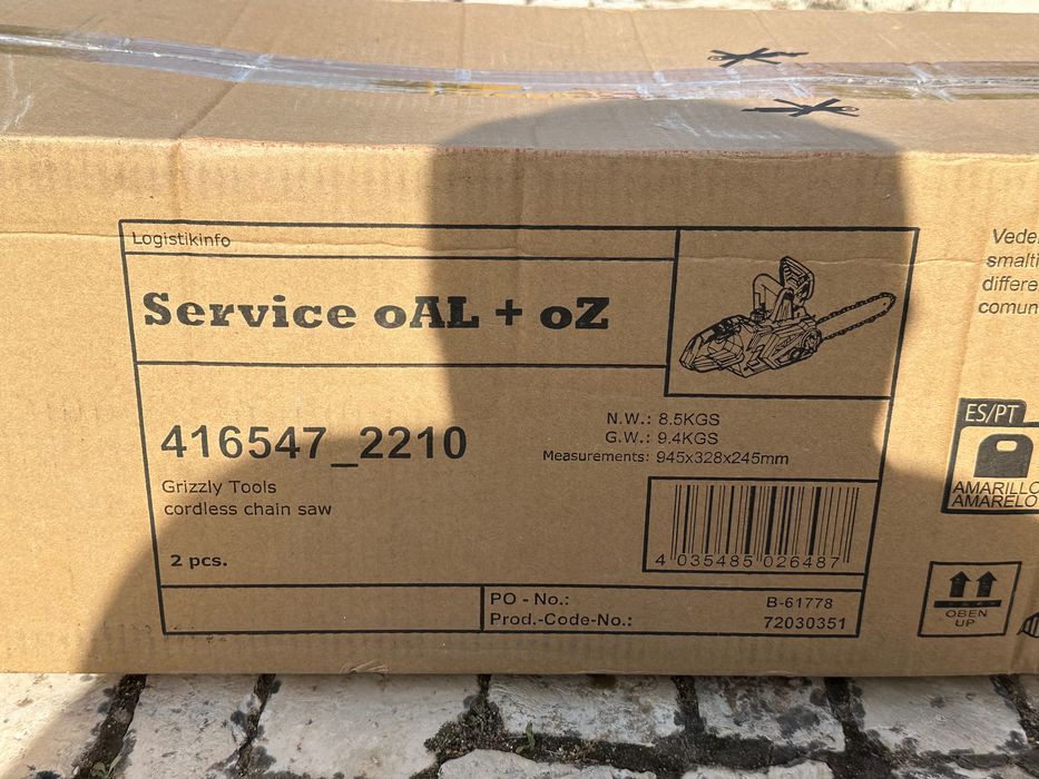 Motosserra a Bateria Grizzly Tools PKSA 20-Li C3 – Nova na Caixa