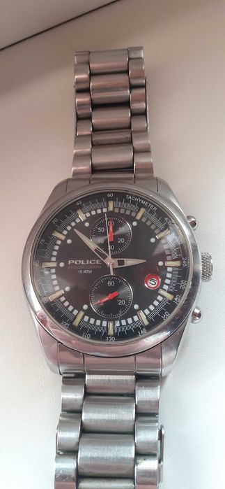 Zegarek z bransoletką POLICE  Chronograph-stoper ładny stan.