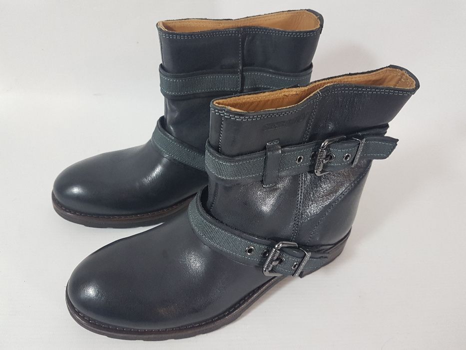 SEBAGO BOTKI DAMSKIE SKÓRA naturalna 35 nowe czarne