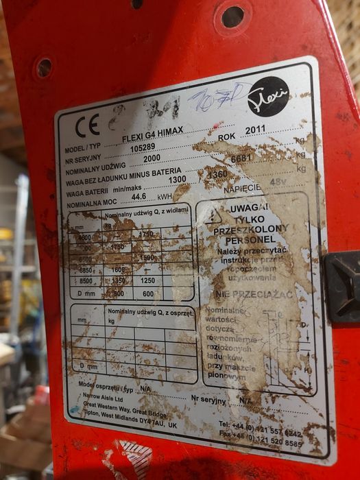 Przegubowy wózek widłowy flexi g4 himax