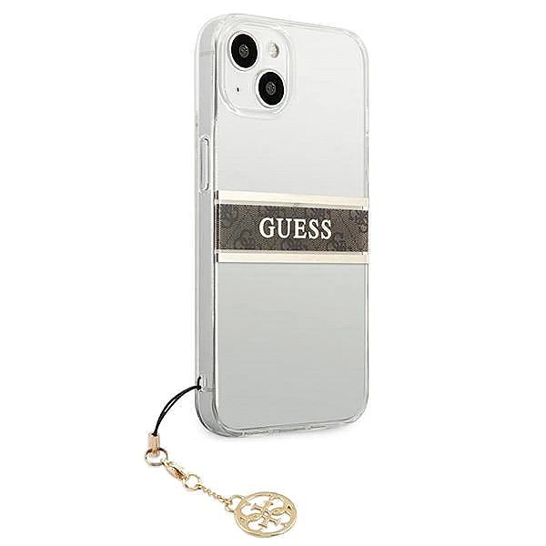 Etui Guess 4G Charms Collection na iPhone 13 mini - przezroczyste