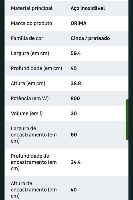 Mircroondas Orima