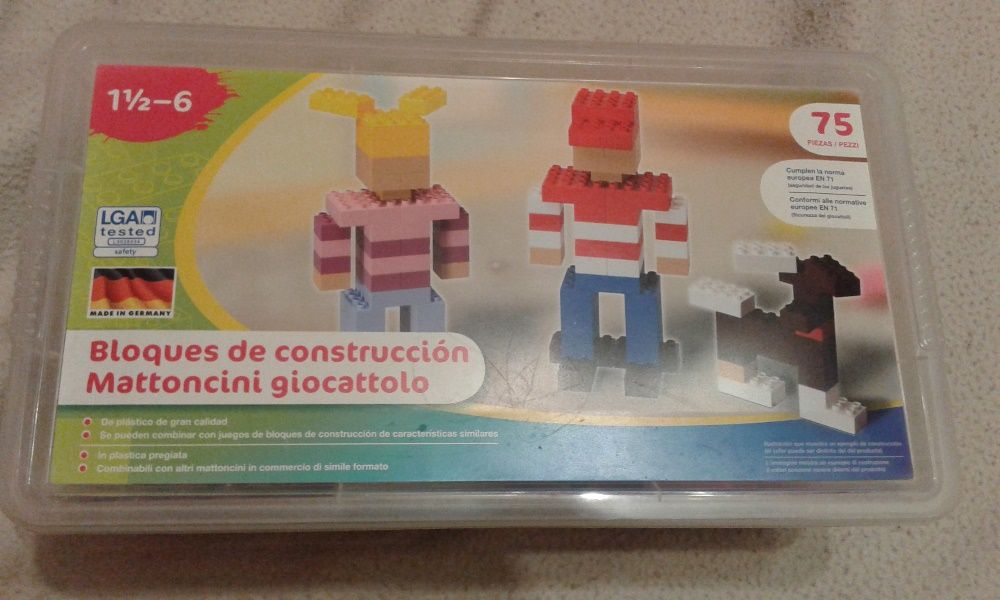 Caixa 75 Peças Legos - Inclui Coleção Peças c/ Glitter - Nova