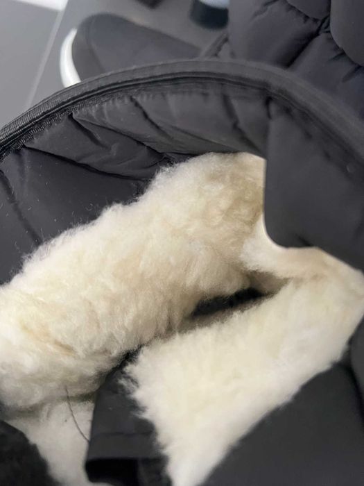 Сапоги дутики женские, черные, на липучке Найк