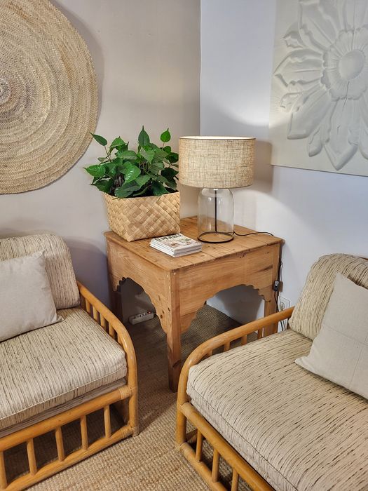 2 poltronas, cadeirao, sofa, bambu, mesa, vintage, rústico