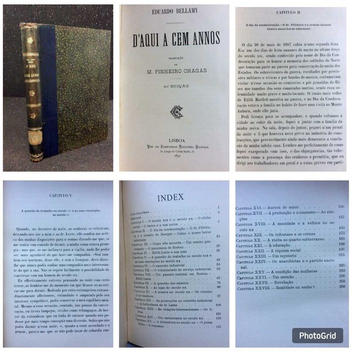 D' aqui a cem annos. Por Eduardo Bellamy. Tradução de M. Pinheiro Chagas, 2.ª edição, 1891