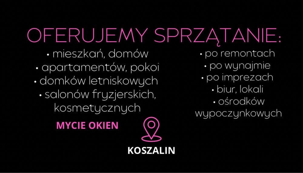 Usługi sprzątajace, domy, mieszkania, biura , mycie okien