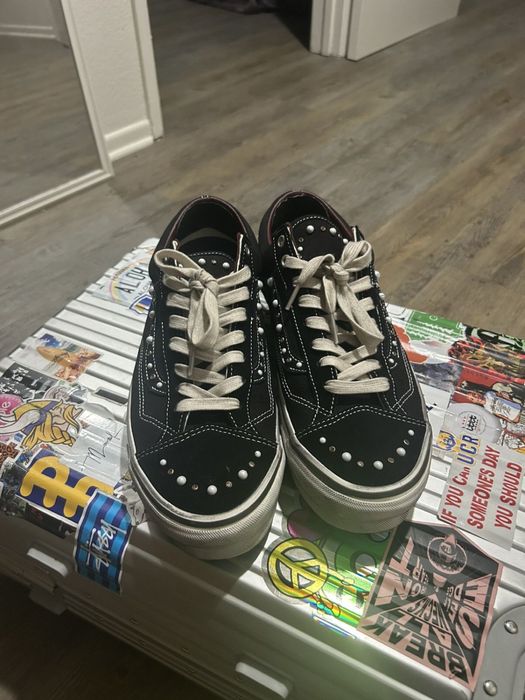 Vans x Satoshi Nakamoto pearlized black shoes