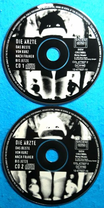 Die Ärzte – Das Beste Von Kurz Nach Früher Bis Jetze (2xCD, 1994)
