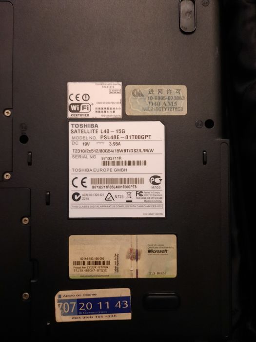 PC Toshiba Satellite L40 - 15 Gb