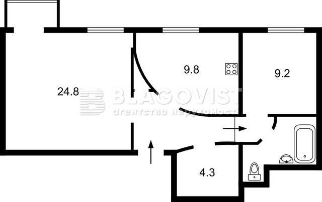 Затишна, 2-к укомплектована квартира, 62м2. Продаж! Кудрявець