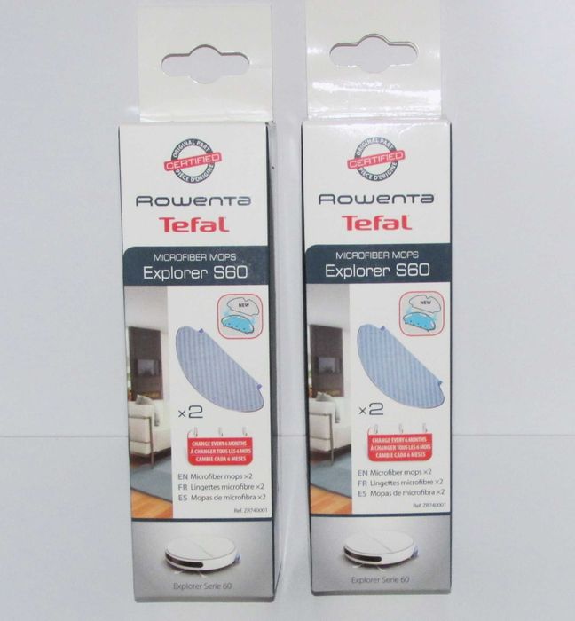 (2 Pack) 2x Mopas de Microfibra Rowenta Tefal Explorer Serie 60