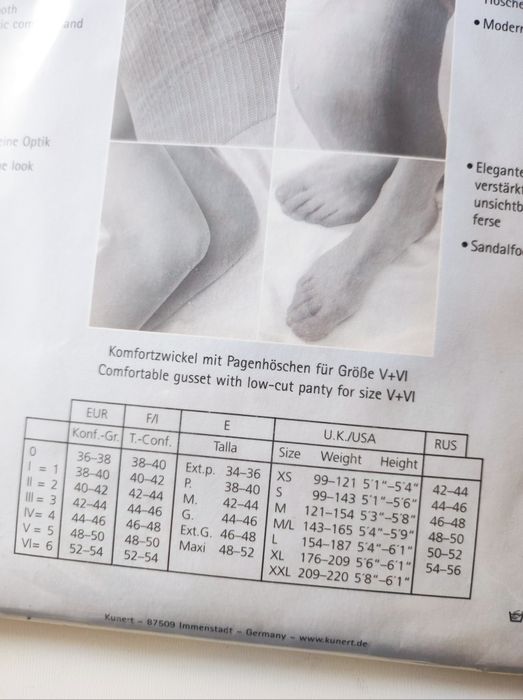 Rajstopy grafitowe Kunert transparentne 38-40 15den