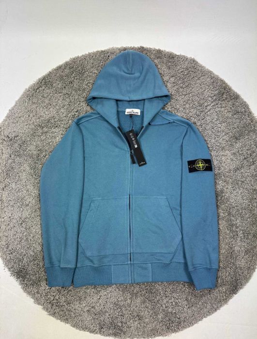 Зіп худі Stone Island | Кофта Стон Айленд | Зіпка Чоловіча Стонік Синій