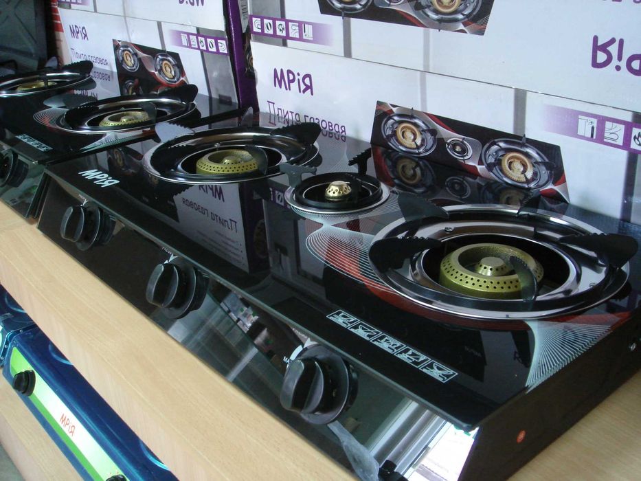 Газовая плита 1- 2- 3-х камфорная,  пьезоподжиг