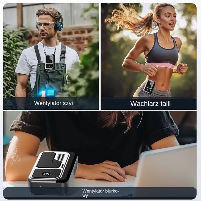 Przenośny wentylator wentylatorek ładowany usb