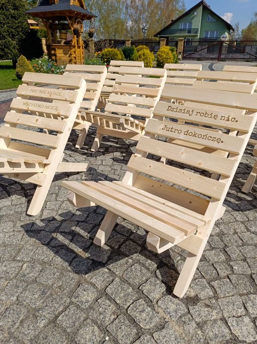 Leżak Krzesło ogrodowe drewniane składane Grawerowane wysyłka w cenie