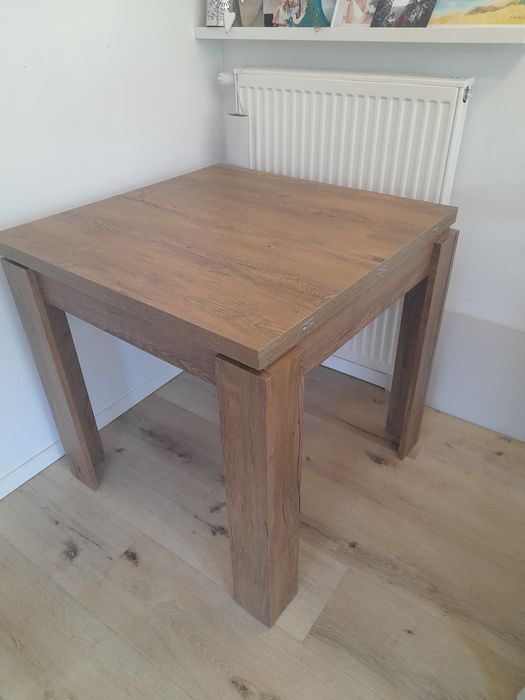 Stół rozkładany, 80/80/(160)/78cm,ciemny dąb