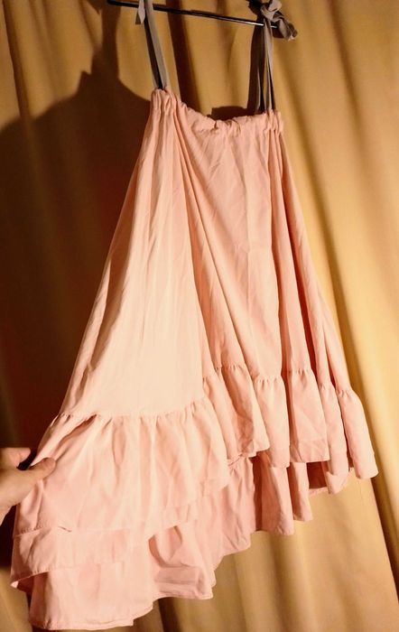 розовый сарафан трансформер С М беременным, кормящим, завязки