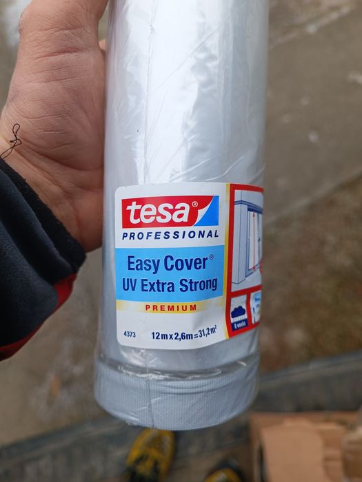 Folia malarska z taśmą antychlap Easy Cover UV 2600mm x 12m