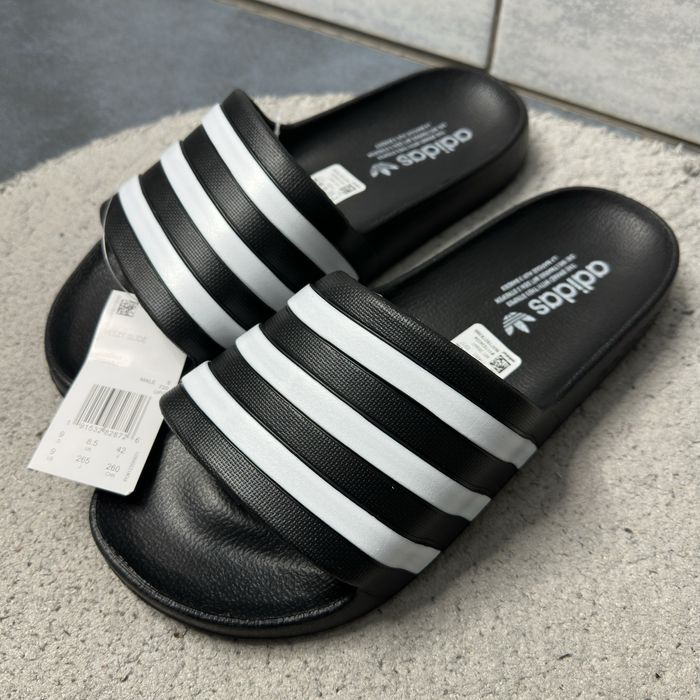 Тапки Adidas Adilette Aqua Black&White / Всі розміри