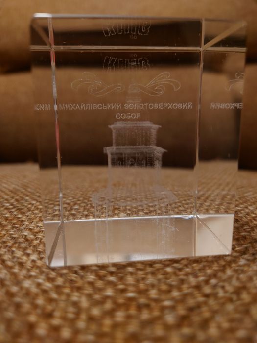 Михайлівський зотоверховий собор, 3D модель в скляному кубі