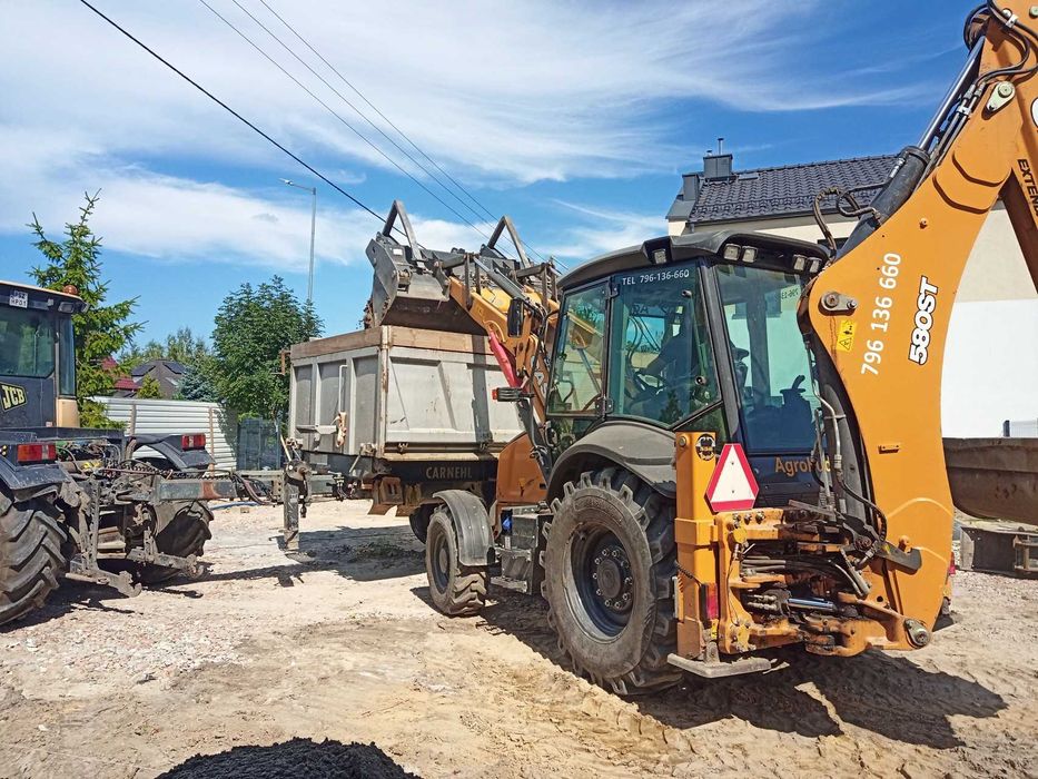 transport ziemia piasek gruz  koparko- ładowarka minikoparka wywrotka