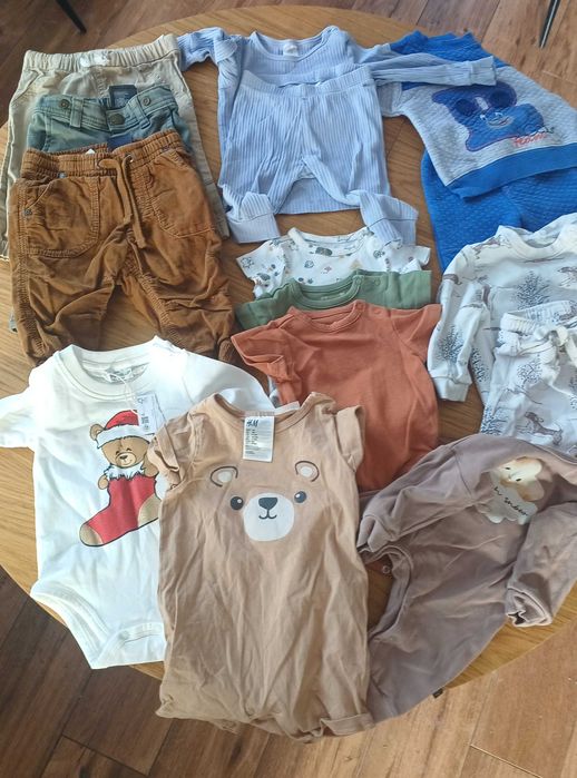 [68cm] Paczka ubranek Cocodrillo H&M ubrań paka komplet zestaw basic