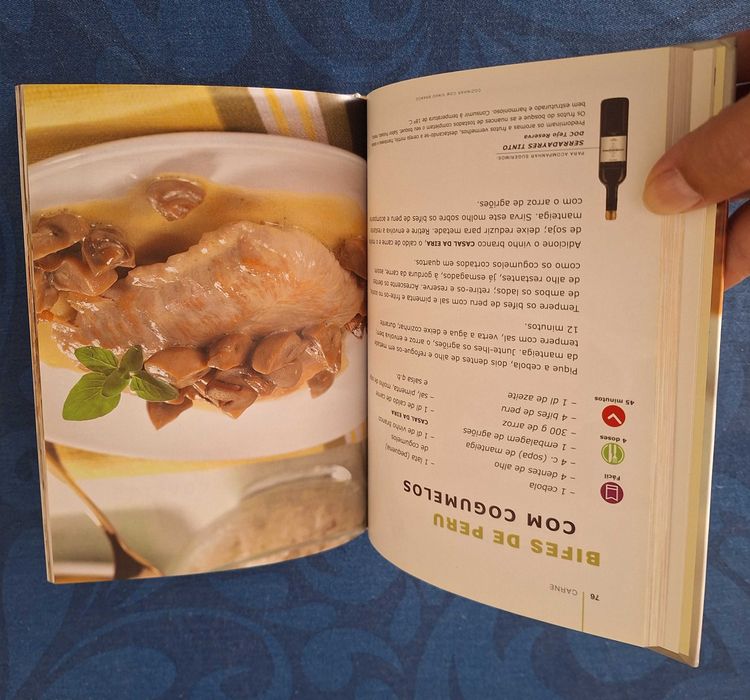 vinho branco + peixe e marisco + café (3 livros de cozinha)