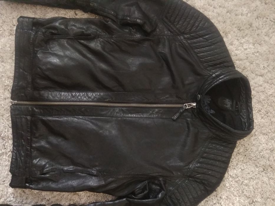 Чоловіча шкіряна куртка gipsy. Мото куртка