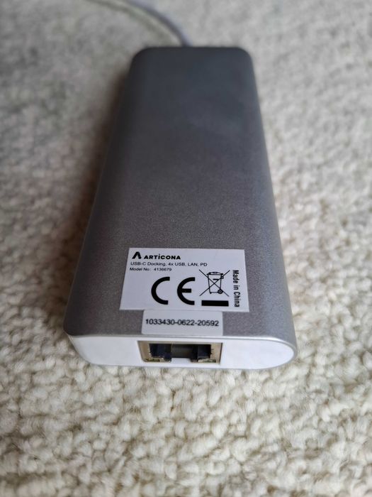 Articona Stacja dokująca USB-C Metal Nano Dock LAN Hub 6 in 1