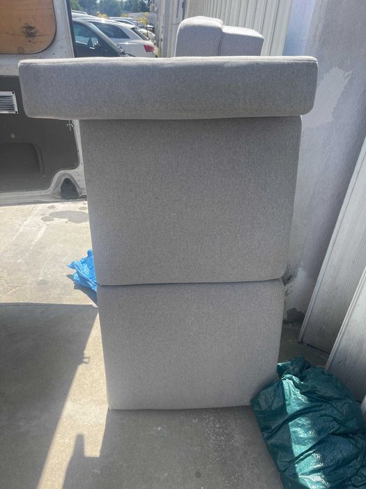 Sofa  Chaise longue 3 lugares  - Cinza estilo escandinavo