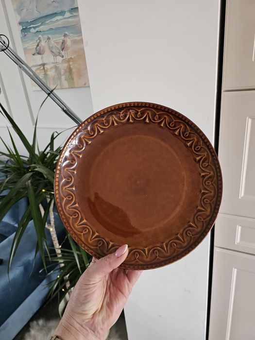 Duży talerz Pruszków 24 cm vintage retro prl