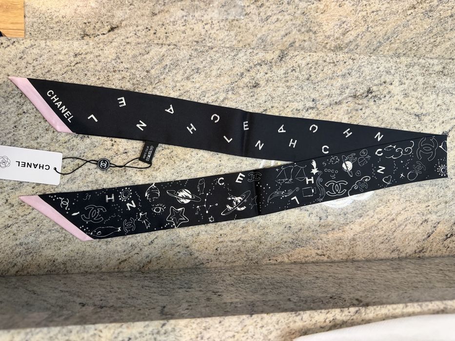 Dwustronna apaszka twilly bandeau chanel nowa z metka