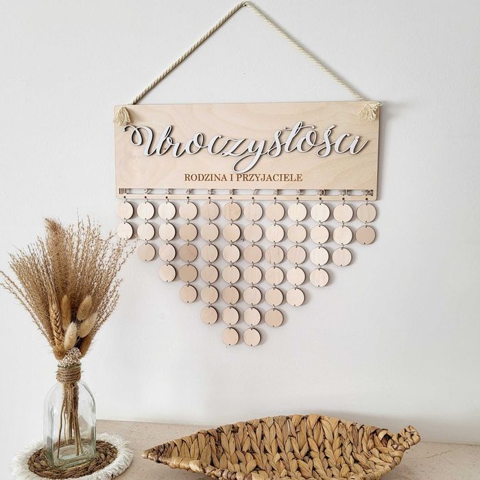 Kalendarz urodziny rodziny, uroczystości, sklejka [24_1]