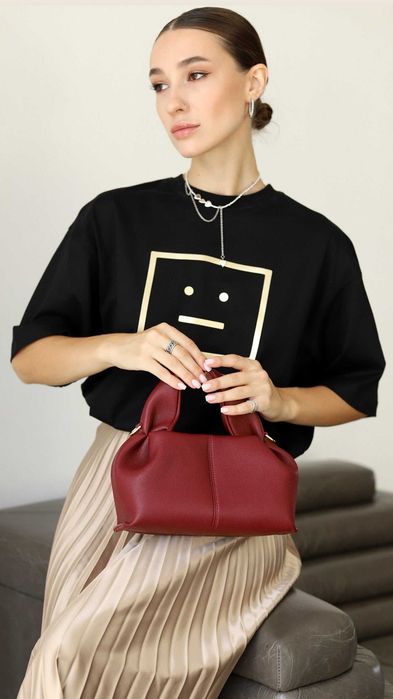 Сумка Polene № 9 Mini Bordeaux Red