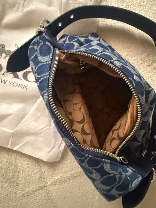 Bolsa de ombro denim Coach