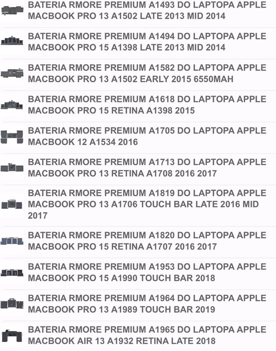 Apple Macbook macbook air macbook pro bateria 
